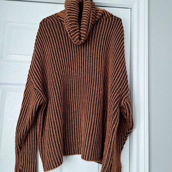 Zara Knit Ribbed Cowl Neck Sweater - Picture 1 of 5